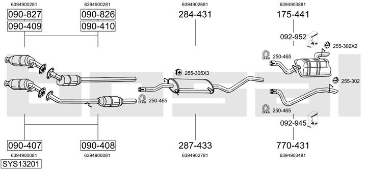 Bosal SYS13201 Exhaust system SYS13201