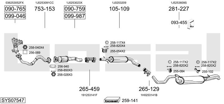 Bosal SYS07547 Exhaust system SYS07547