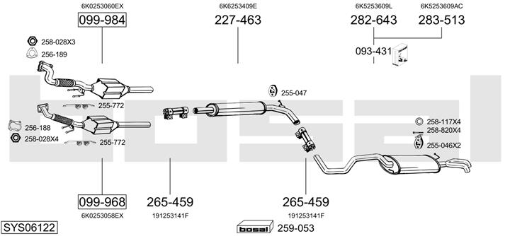 Bosal SYS06122 Exhaust system SYS06122