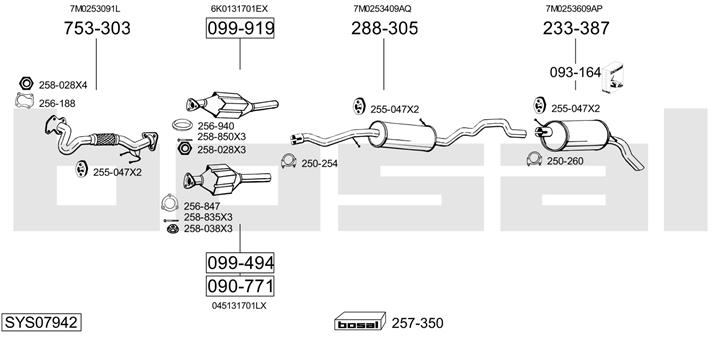 Bosal SYS07942 Exhaust system SYS07942