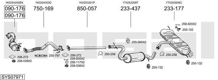 Bosal SYS07971 Exhaust system SYS07971