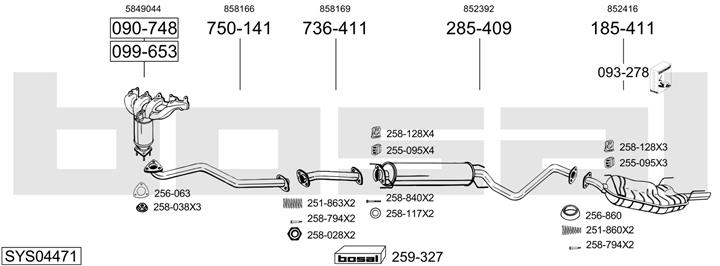 Bosal SYS04471 Exhaust system SYS04471