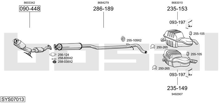 Bosal SYS07013 Exhaust system SYS07013