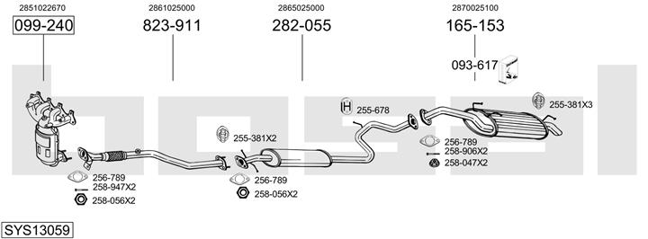 Bosal SYS13059 Exhaust system SYS13059