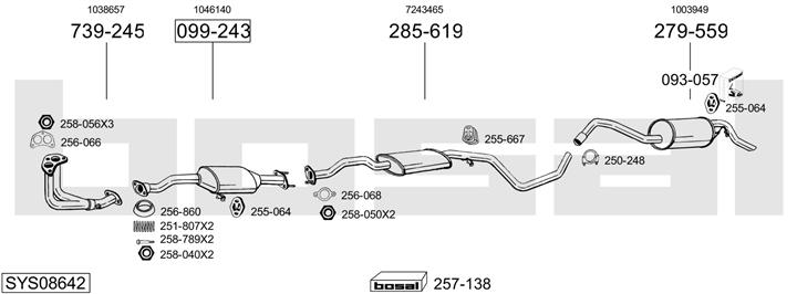 Bosal SYS08642 Exhaust system SYS08642