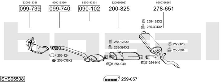Bosal SYS05508 Exhaust system SYS05508