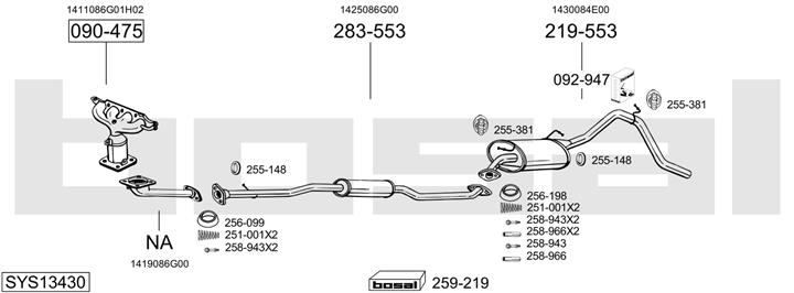 Bosal SYS13430 Exhaust system SYS13430