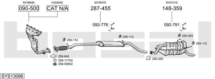 Bosal SYS13096 Exhaust system SYS13096