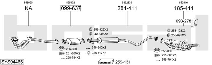 Bosal SYS04465 Exhaust system SYS04465