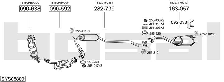 Bosal SYS08880 Exhaust system SYS08880