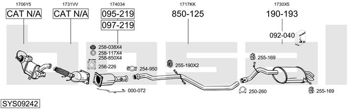 Bosal SYS09242 Exhaust system SYS09242