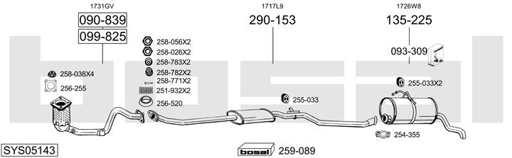Bosal SYS05143 Exhaust system SYS05143