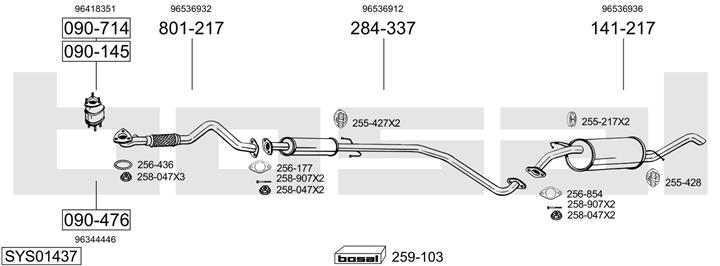 Bosal SYS01437 Exhaust system SYS01437