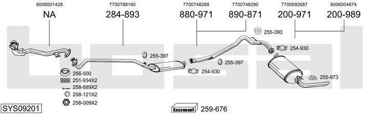 Bosal SYS09201 Exhaust system SYS09201