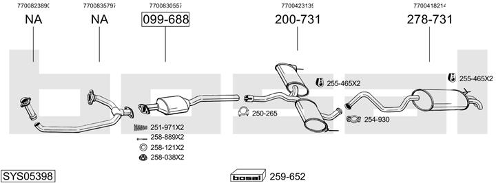 Bosal SYS05398 Exhaust system SYS05398