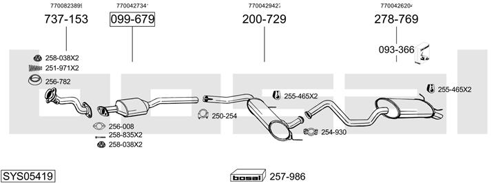 Bosal SYS05419 Exhaust system SYS05419