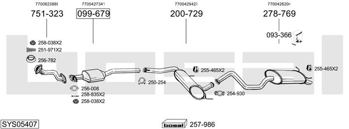 Bosal SYS05407 Exhaust system SYS05407