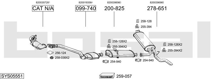 Bosal SYS05551 Exhaust system SYS05551