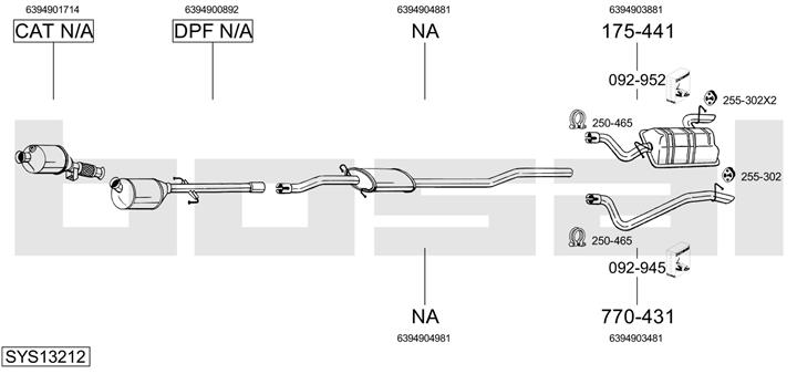 Bosal SYS13212 Exhaust system SYS13212