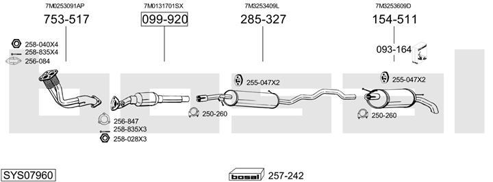 Bosal SYS07960 Exhaust system SYS07960