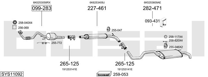 Bosal SYS11092 Exhaust system SYS11092