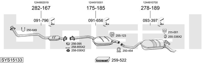 Bosal SYS15133 Exhaust system SYS15133
