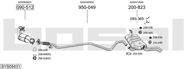 Bosal SYS05431 Exhaust system SYS05431