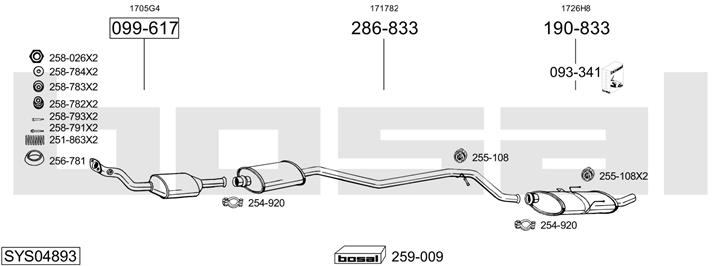 Bosal SYS04893 Exhaust system SYS04893