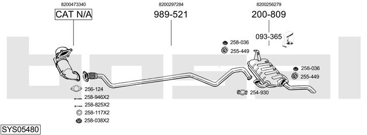 Bosal SYS05480 Exhaust system SYS05480