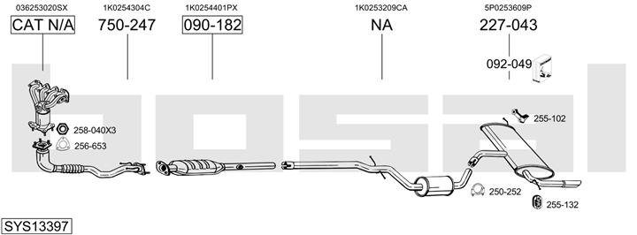 Bosal SYS13397 Exhaust system SYS13397