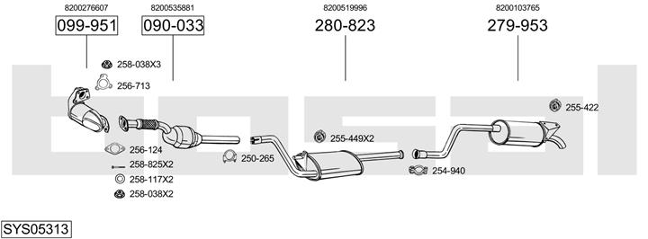 Bosal SYS05313 Exhaust system SYS05313