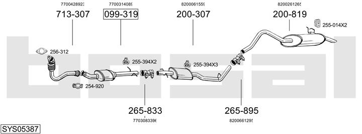 Bosal SYS05387 Exhaust system SYS05387