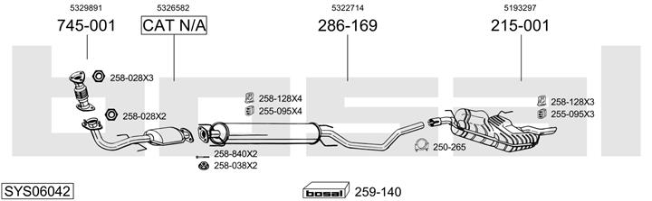Bosal SYS06042 Exhaust system SYS06042