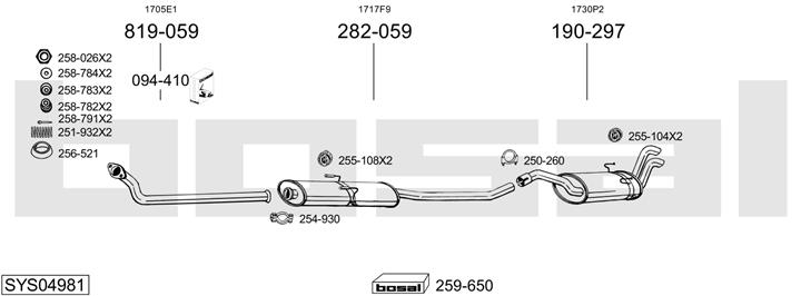 Bosal SYS04981 Exhaust system SYS04981