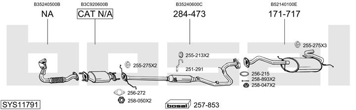 Bosal SYS11791 Exhaust system SYS11791