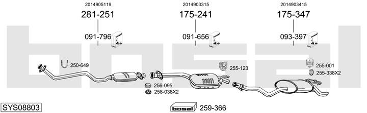 Bosal SYS08803 Exhaust system SYS08803