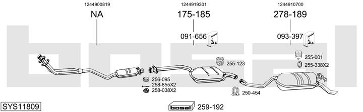 Bosal SYS11809 Exhaust system SYS11809