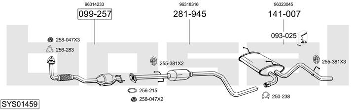 Bosal SYS01459 Exhaust system SYS01459