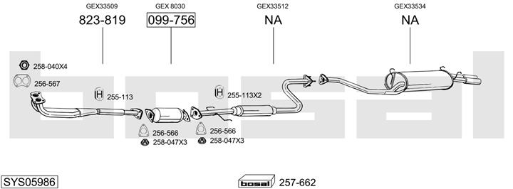Bosal SYS05986 Exhaust system SYS05986