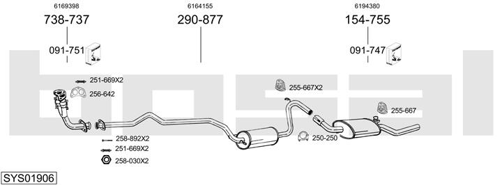 Bosal SYS01906 Exhaust system SYS01906