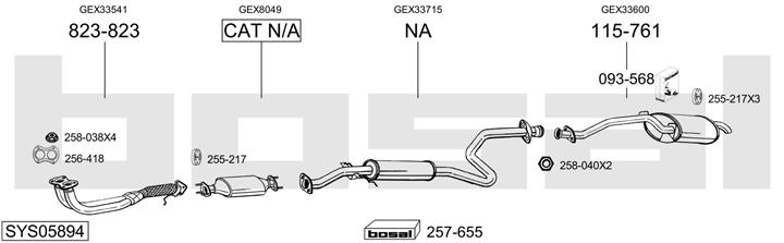 Bosal SYS05894 Exhaust system SYS05894