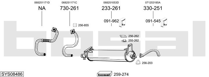Bosal SYS08486 Exhaust system SYS08486