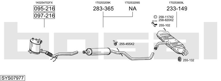 Bosal SYS07977 Exhaust system SYS07977