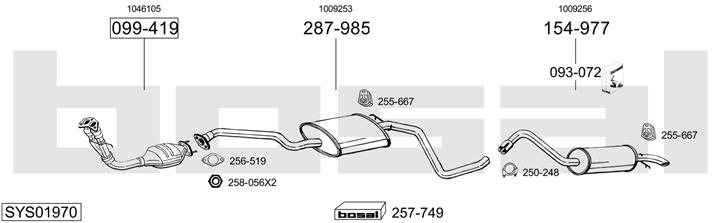 Bosal SYS01970 Exhaust system SYS01970