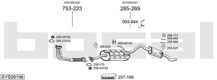 Bosal SYS09198 Exhaust system SYS09198