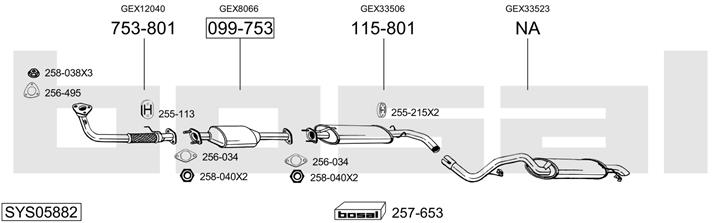 Bosal SYS05882 Exhaust system SYS05882