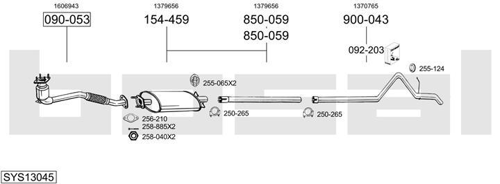 Bosal SYS13045 Exhaust system SYS13045