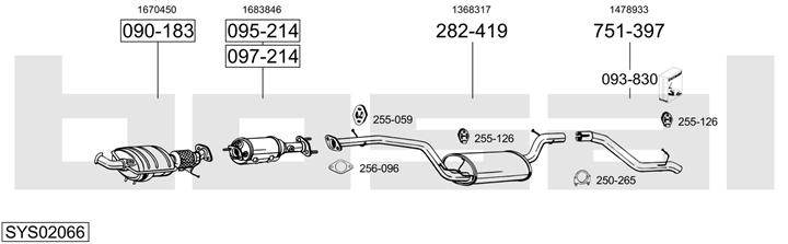 Bosal SYS02066 Exhaust system SYS02066