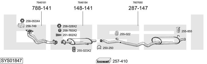 Bosal SYS01847 Exhaust system SYS01847