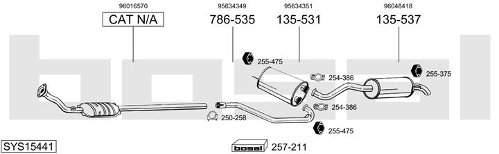 Bosal SYS15441 Exhaust system SYS15441